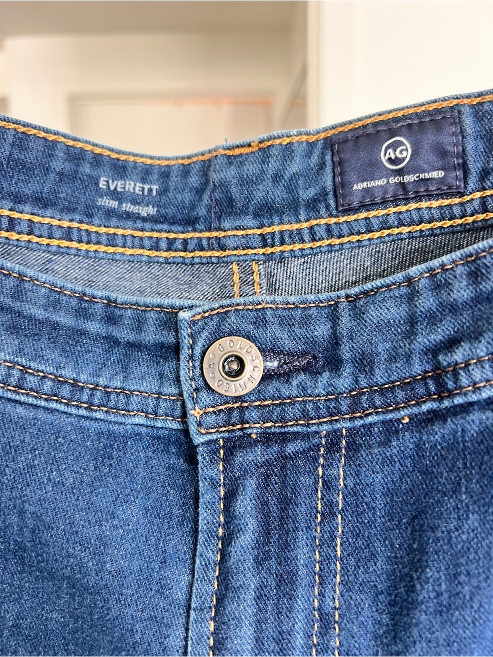 AG Men's Everett Slim Straight Leg Jeans Dark Wash Size 38 - Picture 5 of 6